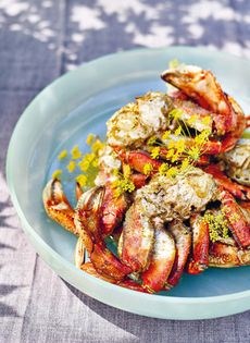Grilled Dungeness crab with fennel butter