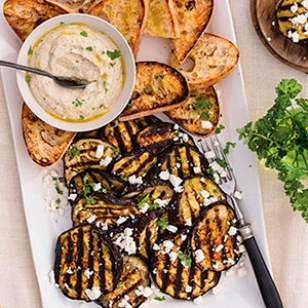 Grilled eggplant & baba ghanoush