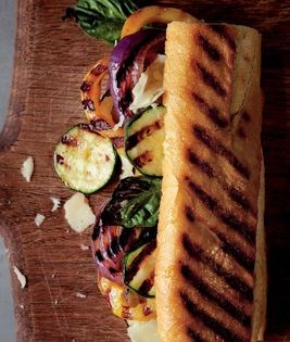 Grilled eggplant & tapenade