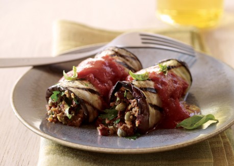 Grilled eggplant involtini