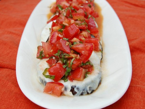 Grilled eggplant Parmesan