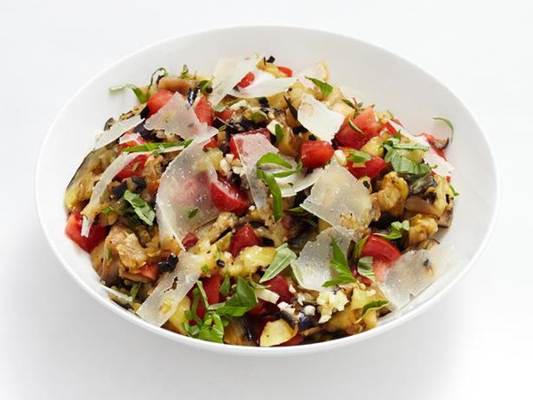 Grilled eggplant salad