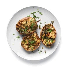Grilled eggplant with herbs