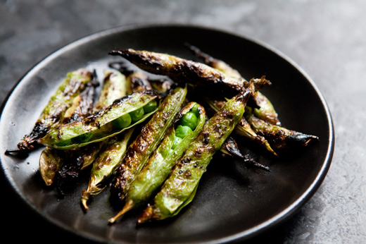 Grilled English peas