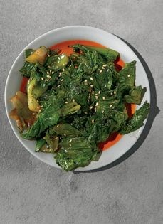 Grilled escarole muchim (Sangchu muchim)