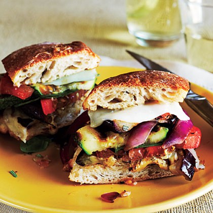 Grilled farmers' market sandwiches