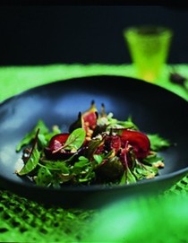 Grilled figs with smoked venison and whisky