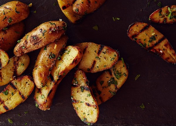 Grilled fingerling potatoes