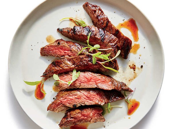 Grilled flash-marinated skirt steak