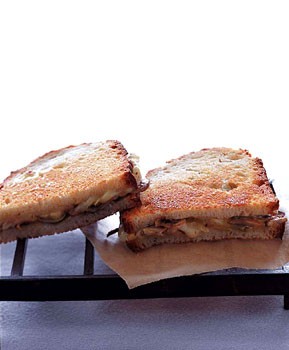 Grilled Fontina with artichokes and mushrooms