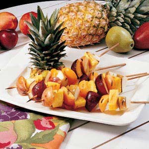 Grilled fruit kabobs