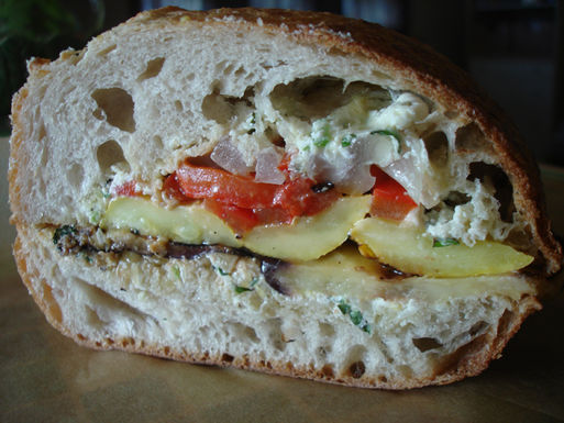 Grilled garden sandwich