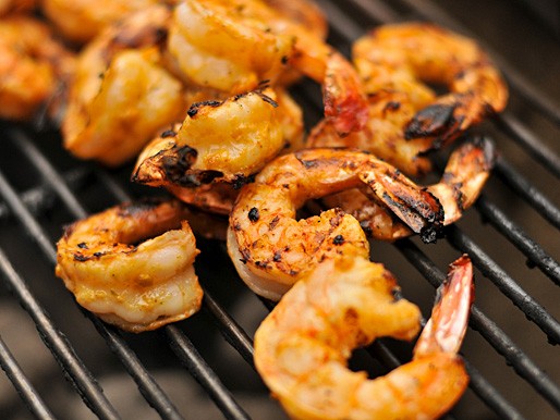 Grilled garlic-lime shrimp