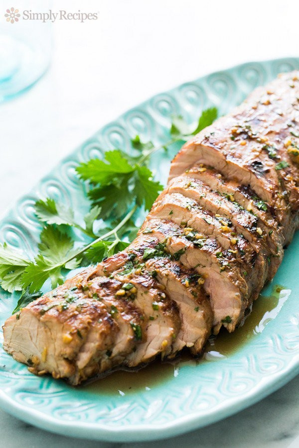 Grilled ginger sesame pork tenderloin