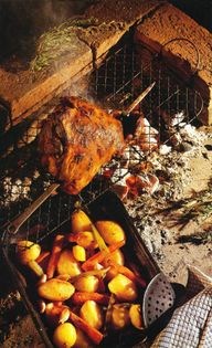 Grilled goats' cheeses