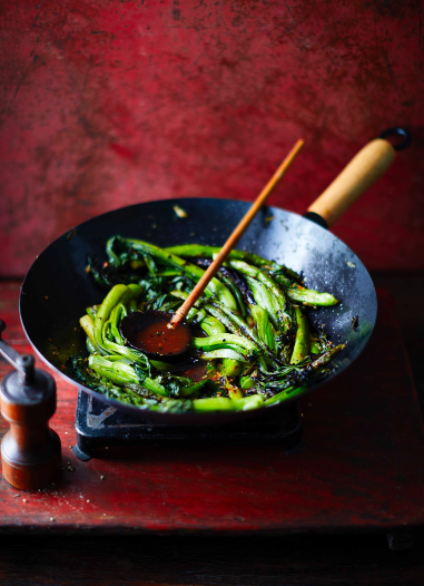 Grilled greens, choi sum, beans, asparagus, soy and white pepper