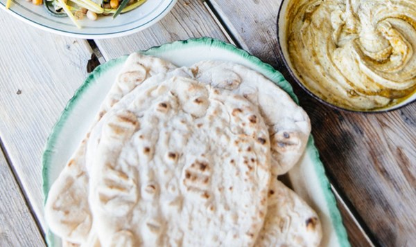 Grilled gyro flatbread