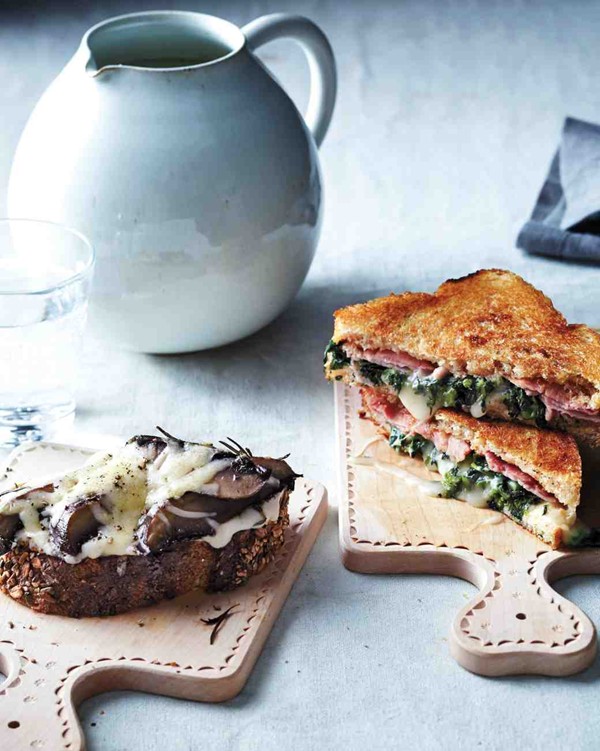 Grilled ham-and-broccoli-rabe sandwiches