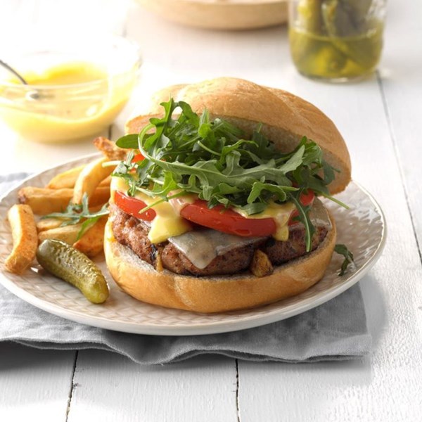 Grilled ham burgers