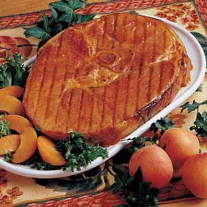 Grilled ham steak