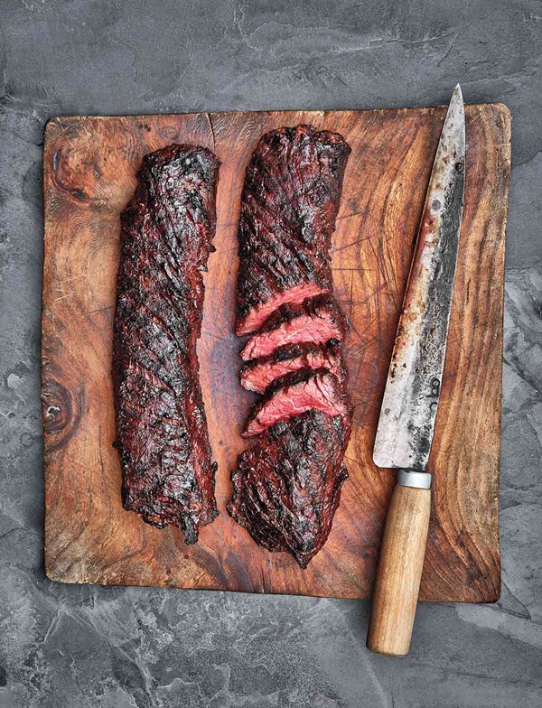 Grilled hanger steak
