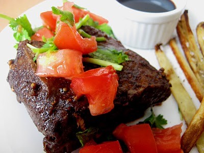 Grilled hanger steak