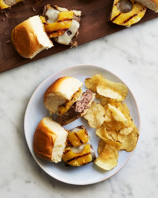 Grilled Hawaiian burger sliders
