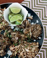 Grilled hen-of-the-woods mushrooms with sesame
