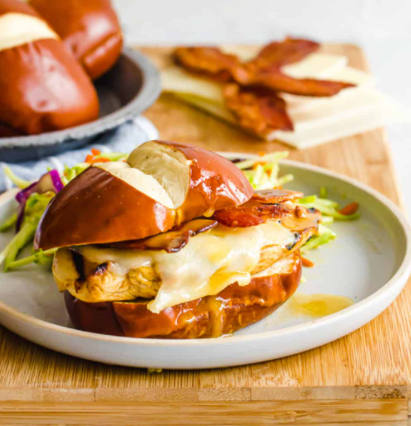 Grilled honey Dijon chicken sandwiches