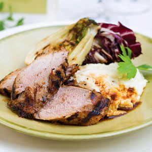 Grilled honey-mustard pork tenderloin