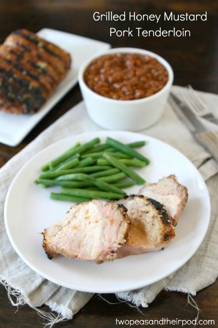 Grilled honey mustard pork tenderloin