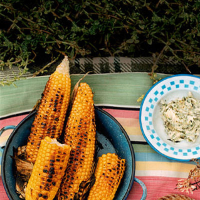 Grilled-in-the-husk spiced corn
