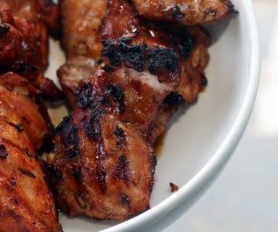 Grilled jam glazed chicken