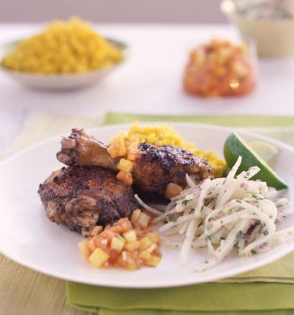 Grilled jerk chicken