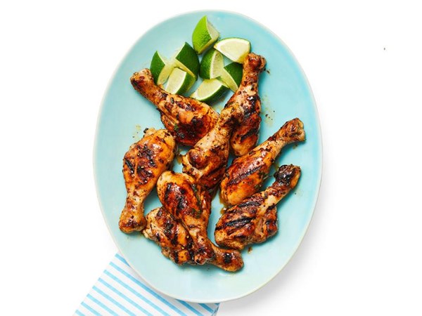 Grilled jerk chicken drumsticks