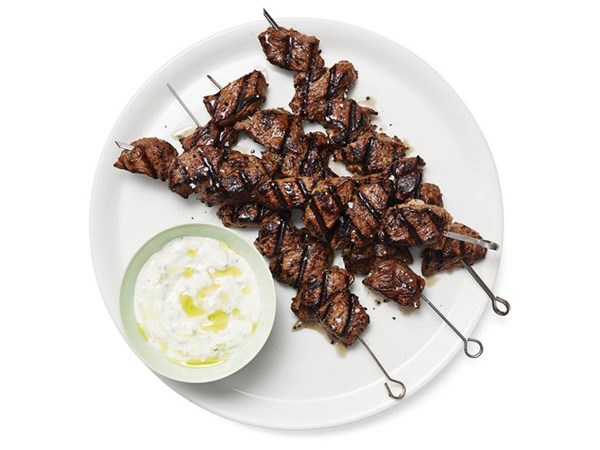 Grilled lamb kebabs