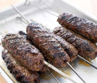 Grilled lamb kofte