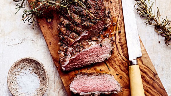 Grilled lamb loins