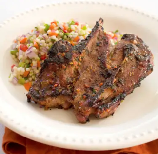 Grilled lamb shoulder chops
