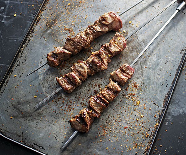 Grilled lamb skewers with cumin