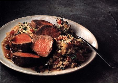 Grilled lamb with couscous salad