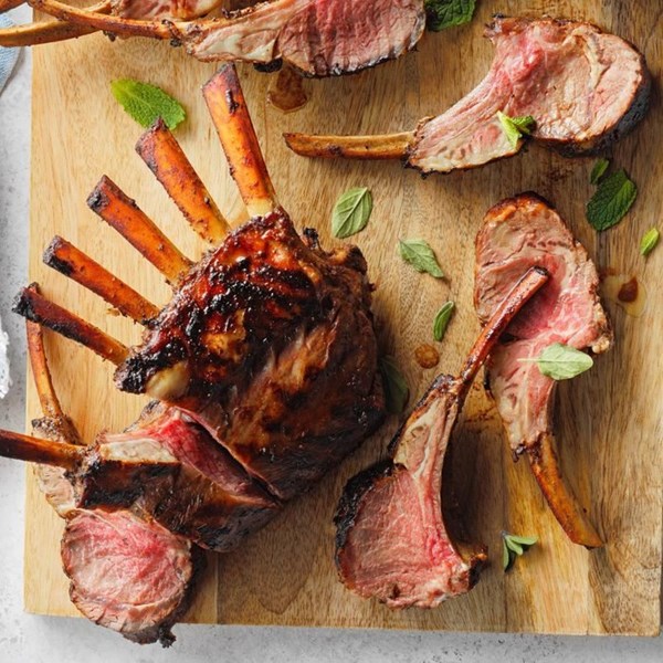 Grilled lamb with mint-pepper jelly