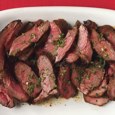 Grilled leg of lamb with ancho chile marinade