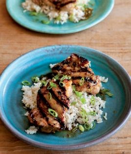 Grilled lemongrass chicken with ginger rice