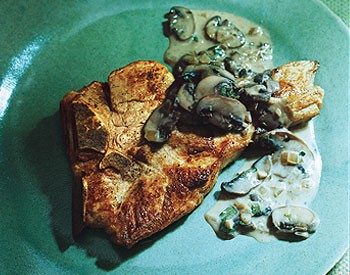 Grilled lemongrass lamb chops with herbs