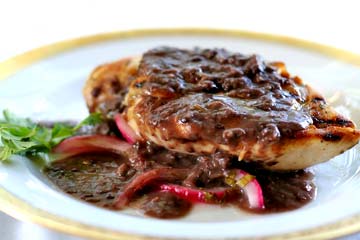 Grilled lime chicken with black bean sauce
