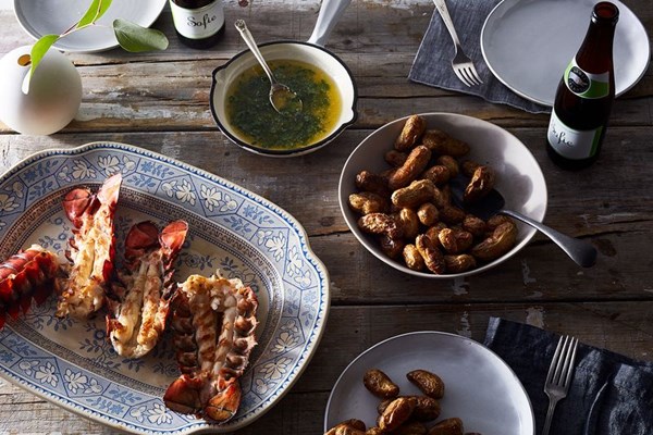 Grilled lobster tails