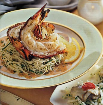 Grilled lobster with creamy chili vinaigrette
