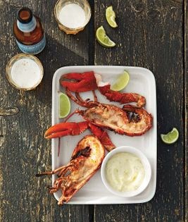 Grilled lobster with lime mayonnaise