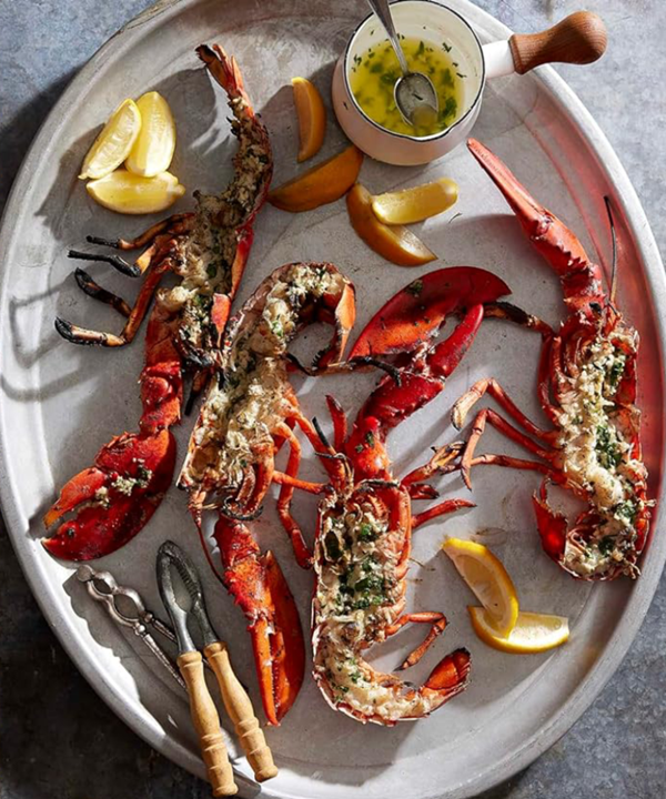 Grilled lobsters